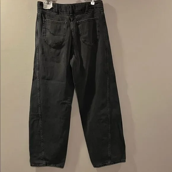 Free People Aster Women's Black Straight Leg Jeans - Picture 7 of 10